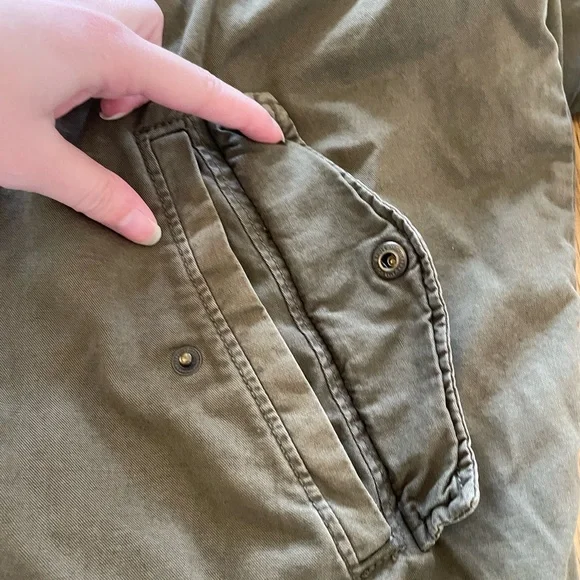 American Eagle Men’s Army Green Bomber Field Jacket Military Fatigue Size XL - Picture 6 of 14